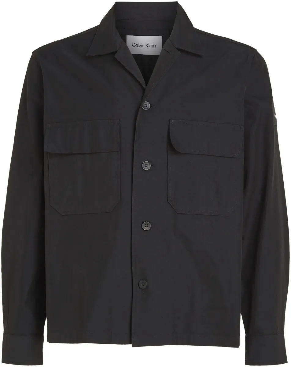 

Рубашка Calvin Klein с длинными рукавами "COTTON NYLON OVERSHIRT", с накладными нагрудными карманами, цвет Ck Black