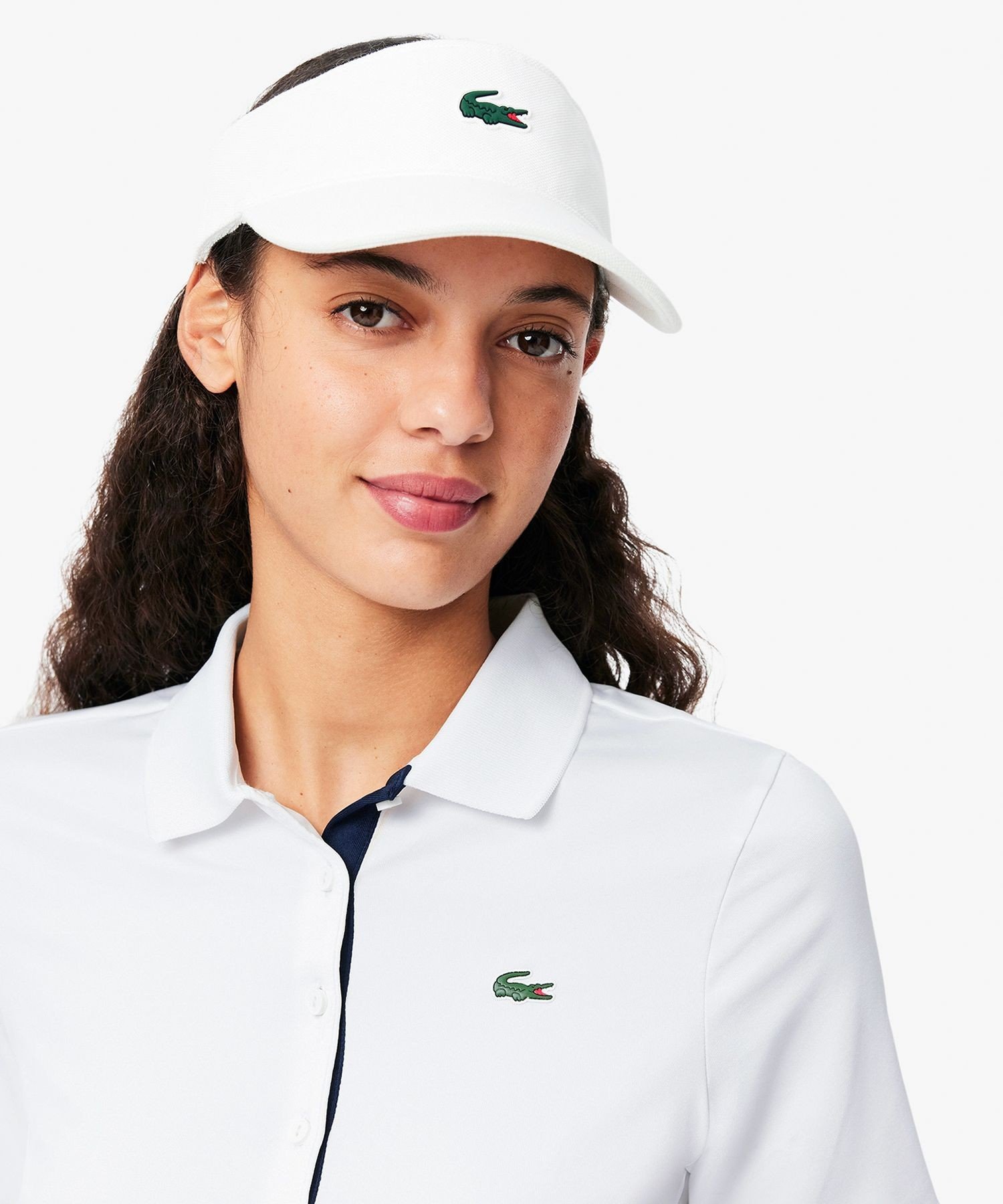 Рубашка-поло LACOSTE Ultra-Dry для гольфа, White x Navy — фото 2