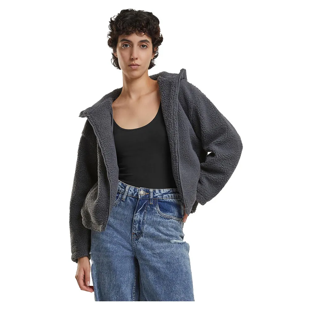 

Куртка Urban Classics Short Sherpa, серый