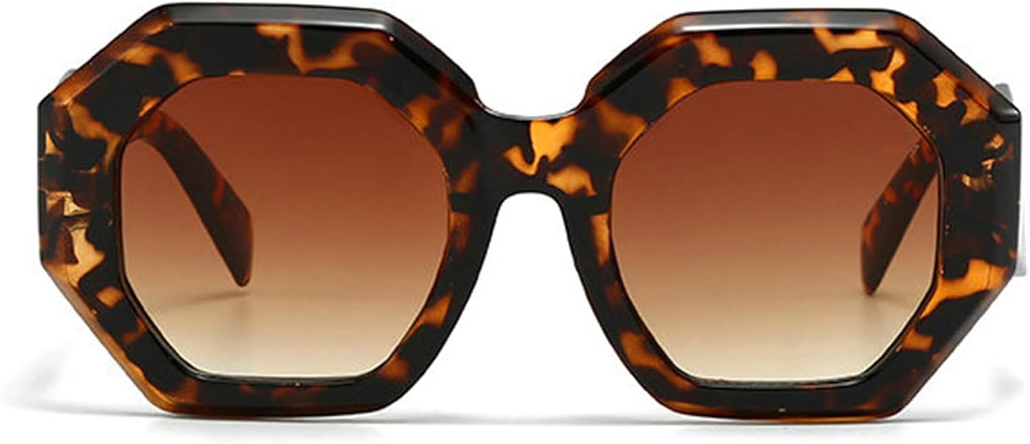 

Солнцезащитные очки Helena Retro Polygon Square для женщин, дизайнерские, черные, с градиентным переходом цвета, защита от УФ-излучения UV400, для мужчин, толстая оправа, C5