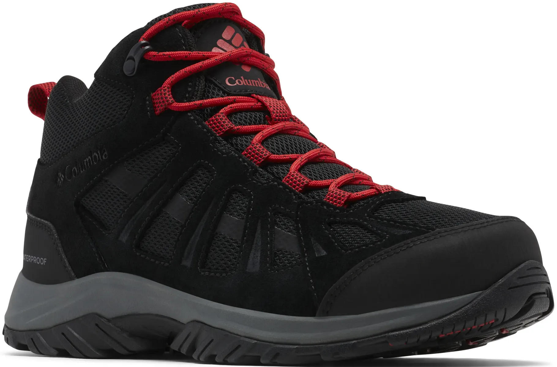 

Кроссовки Columbia "REDMOND III MID WATERPROOF", водонепроницаемые, цвет Black, Mountain Red