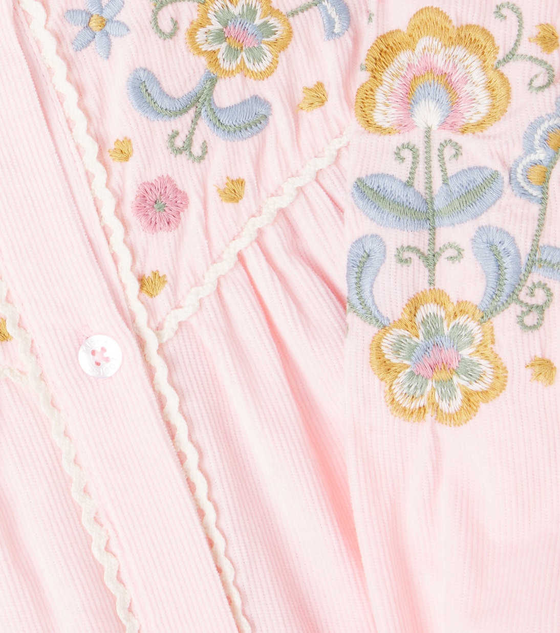 Платье Floriane из хлопкового вельвета с цветочным принтом Louise Misha, Light Pink — фото 2