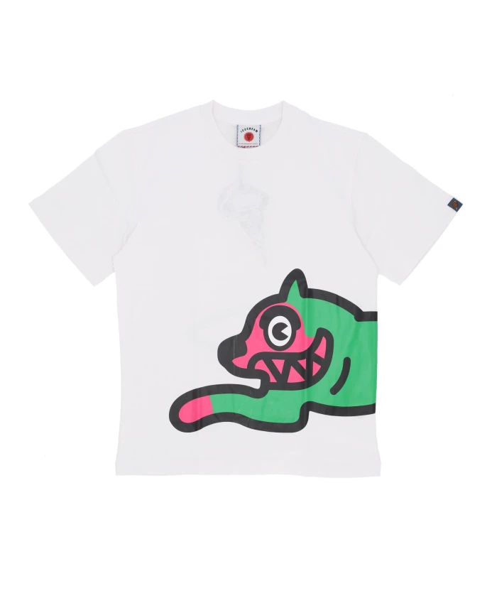 

Футболка с изображением бегущей собаки, белая хлопковая футболка Icecream, белый