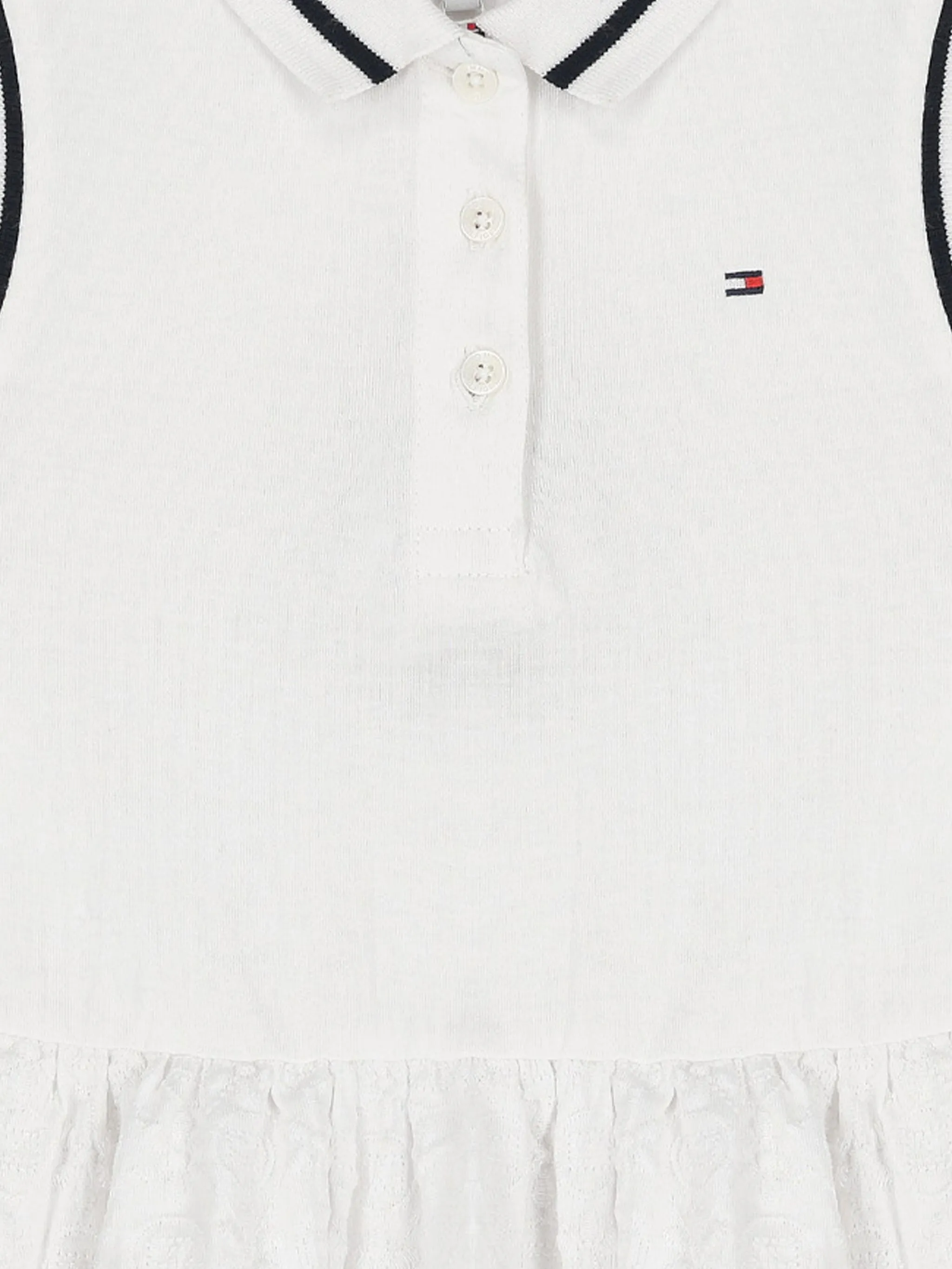 Платье с воротником поло Tommy Hilfiger Junior, белый — фото 3
