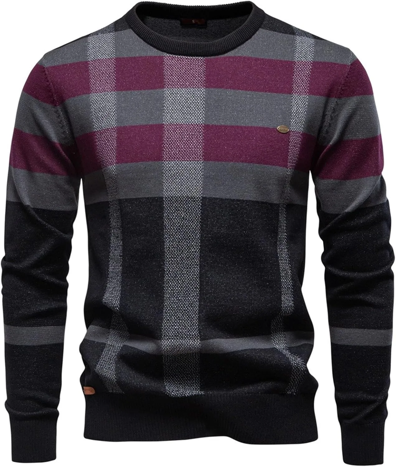 

Мужской вязаный свитер с риббенгом Abborora