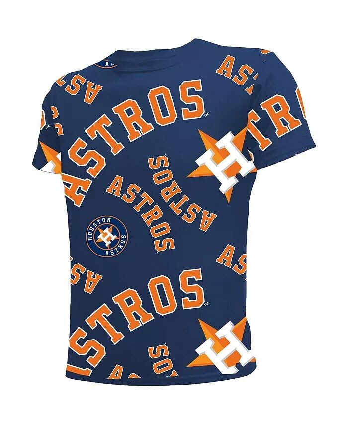 Темно-синяя футболка Houston Astros Allover Team для мальчиков и девочек Big Boys and Girls Stitches, синий — фото 3