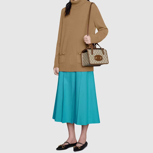 Женская сумка Gucci Horsebit 1955 Mini, коричневая — фото 3