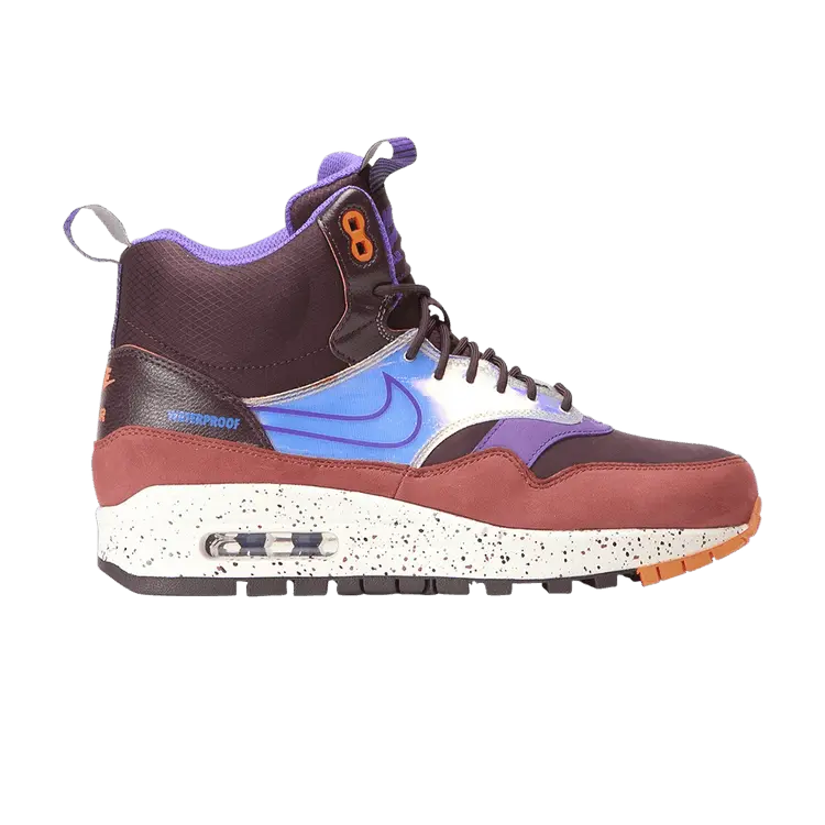 Кроссовки Nike Wmns Air Max 1 Mid Sneakerboot 'Deep Burgundy Iridescent', разноцветный