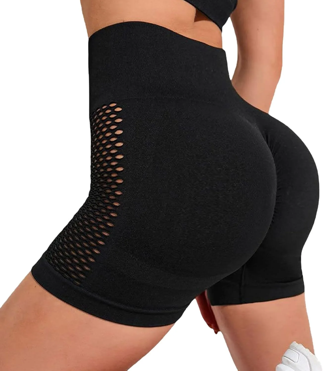 

Женские шорты Mufeng для йоги с вырезом, высокие, однотонные