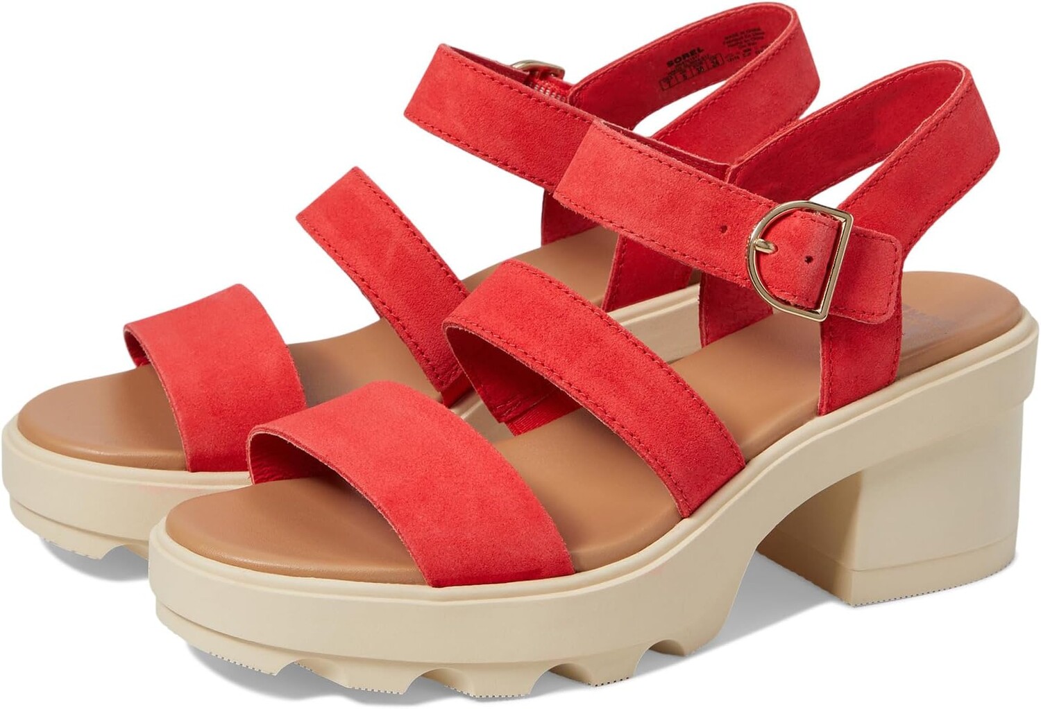 

Сандалии SOREL Joanie Heel Ankle Strap, цвет Red Glo/Honey White