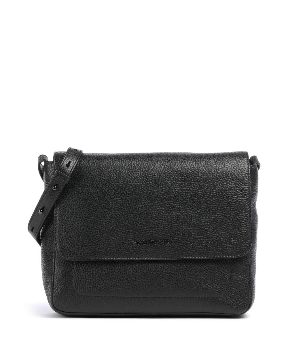 

Сумка на плечо из мягкой кожи из зернистой телячьей кожи. Mandarina Duck, черный