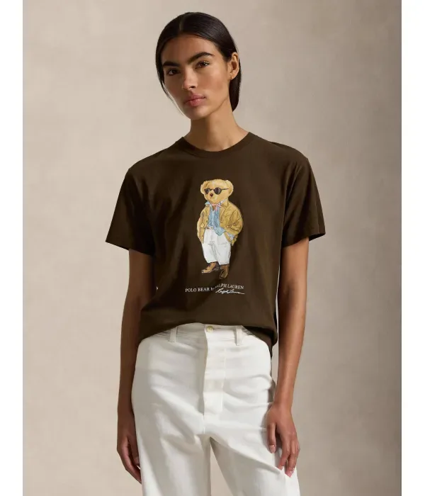 Футболка straight fit Polo Ralph Lauren, коричневый