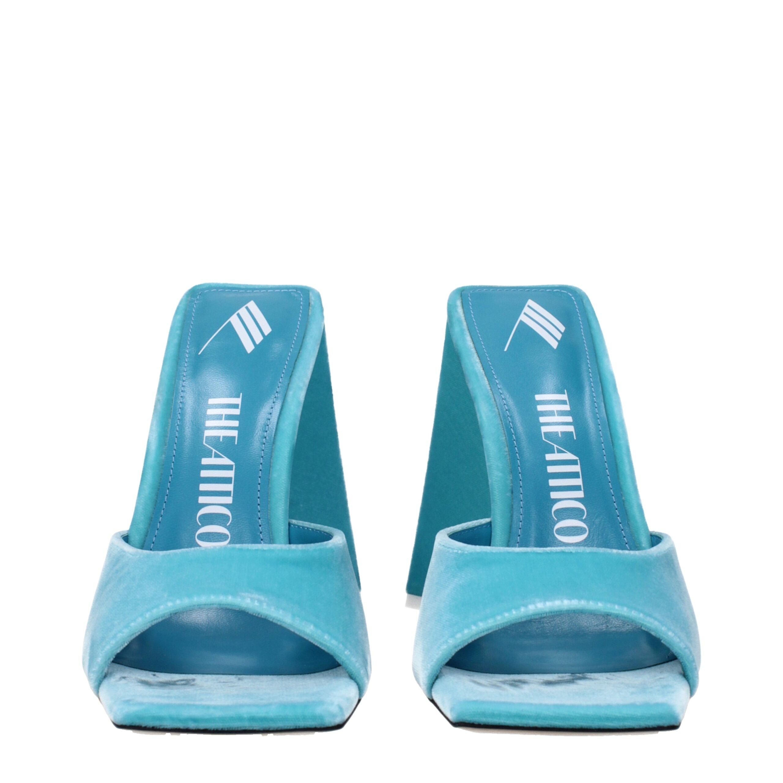 The Attico blue Velvet Women's Sandal — фото 3