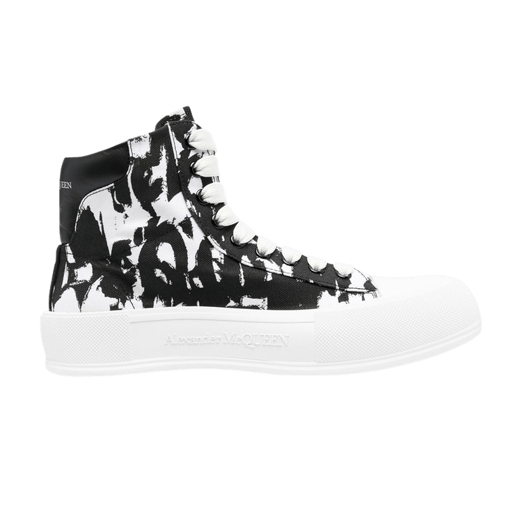 

Кроссовки Alexander McQueen Deck Plimsoll High 'Graffiti', черный