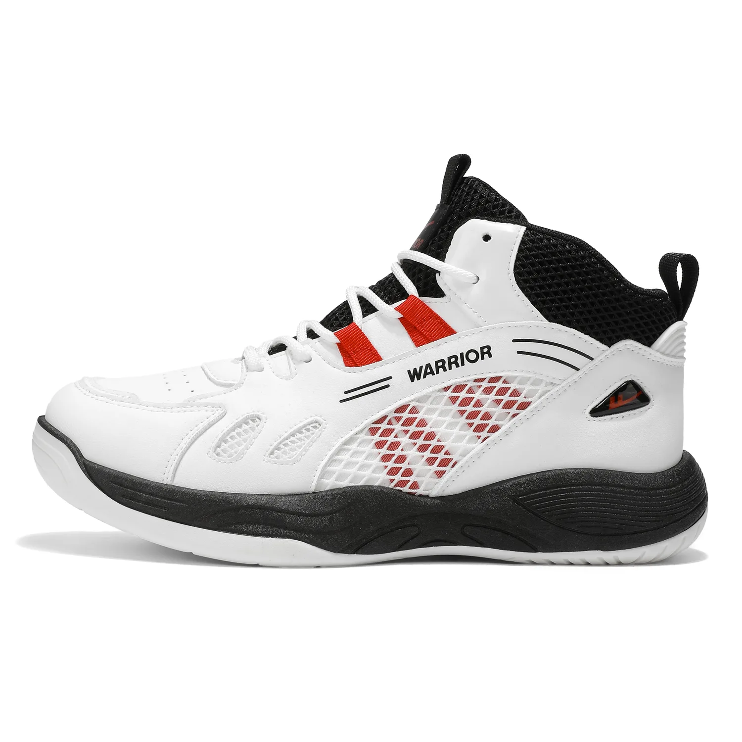 Кроссовки для бадминтона мужские Horse Year Spring Limited Edition WARRIOR, White/Black/Red (Mid-Top)
