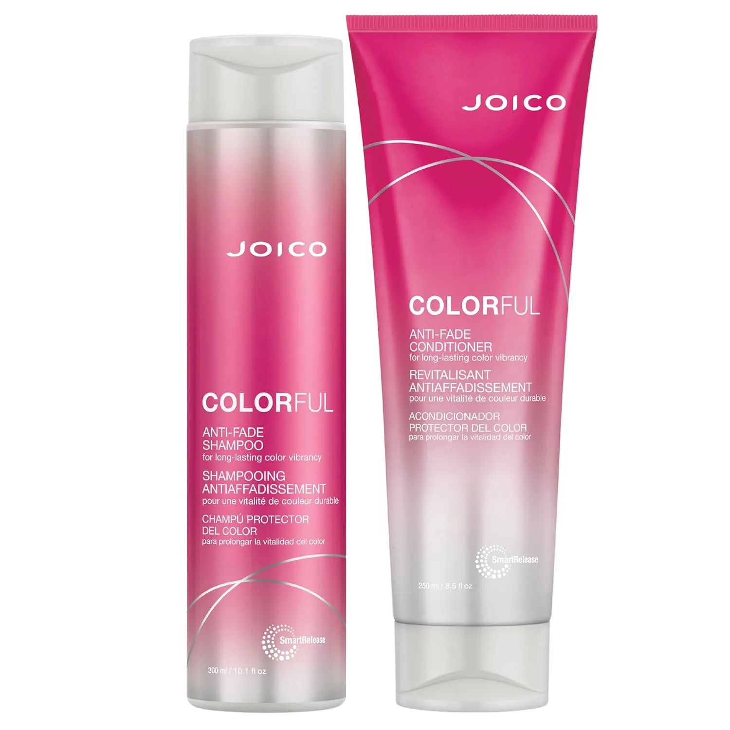 Набор шампуня и кондиционера Joico Colorful Anti-Fade | Сохраняет цвет волос | Долговременная яркость | Для окрашенных волос 299 мл (2 шт.)