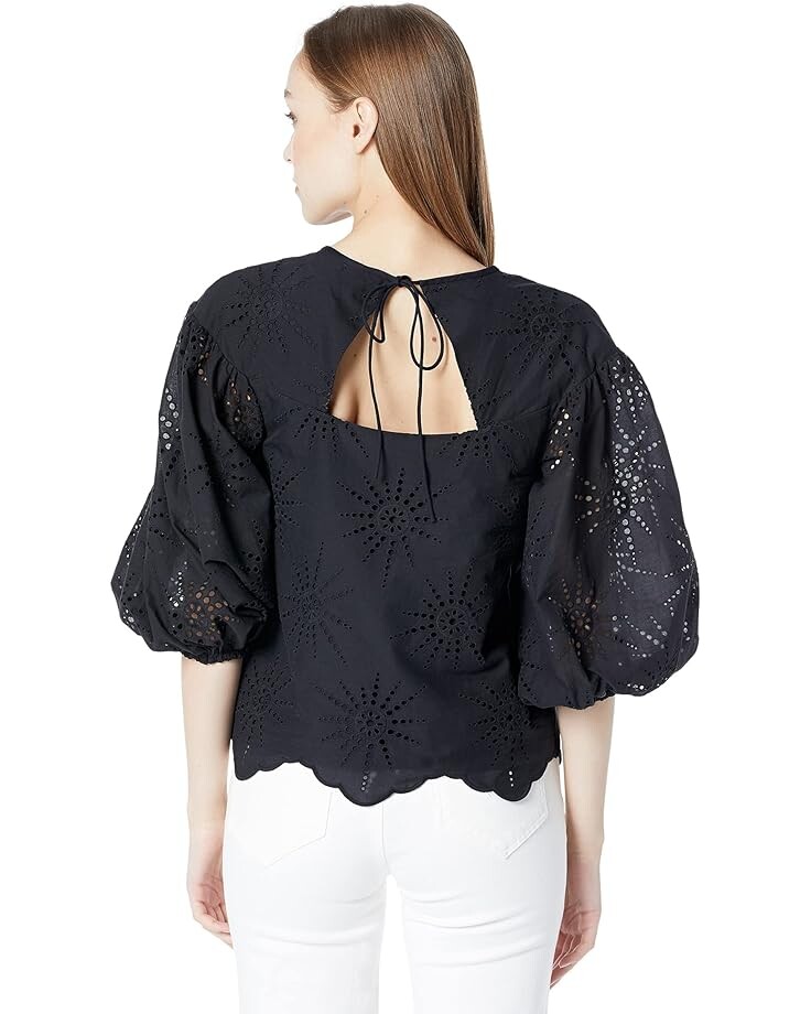 

Топ Kate Spade New York Suns Eyelet Top, черный