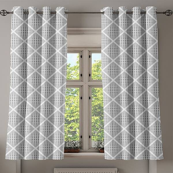 

Занавеска с люверсами Abakuhaus Visual Squares 2 шт, 280x175x0,5 см, белый