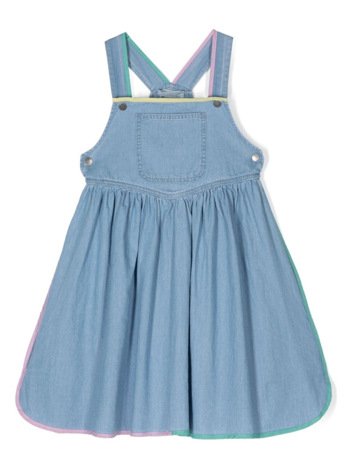 

Stella McCartney Kids платье с контрастной отделкой, синий