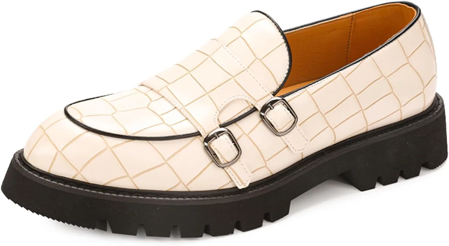 Туфли-лоферы кожаные лаковые мужские, белые Abborora