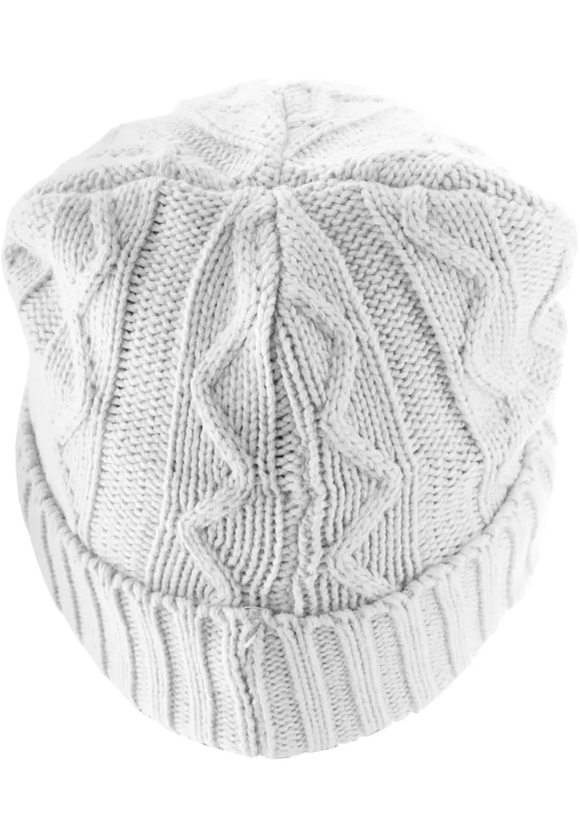 

Шапка MSTRDS "MSTRDS Unisex Beanie Cable Flap" (1 шт.), белый