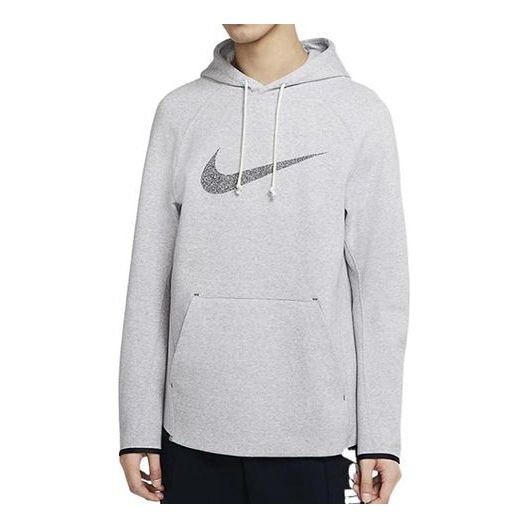 

Толстовка Men's Nike Solid Color Alphabet Logo Printing Hooded Long Sleeves Gray, серый