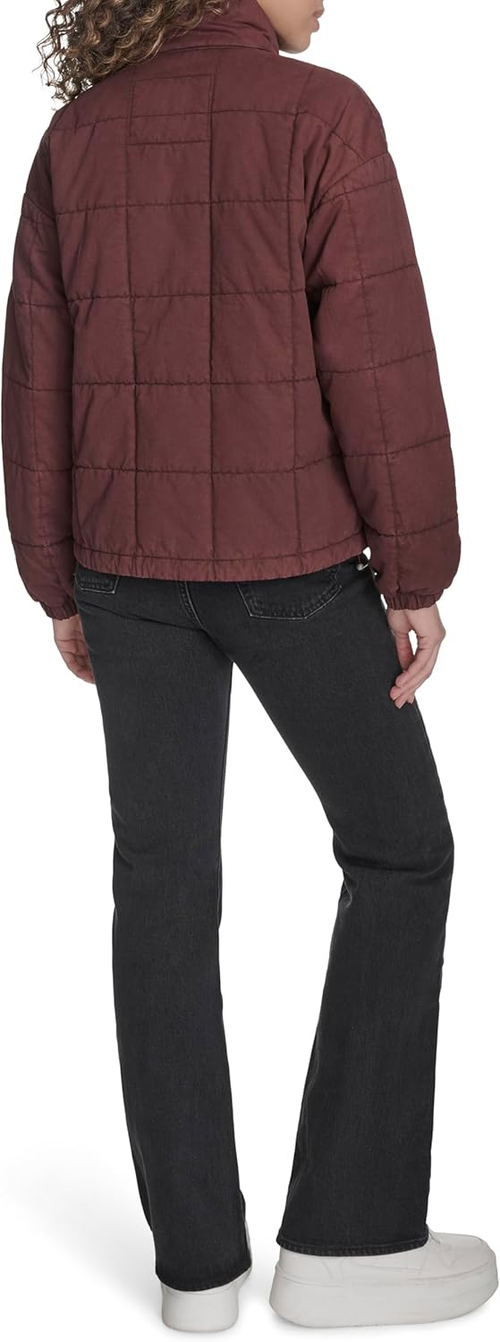 Женская стеганая хлопковая куртка Levi's Box, Tawny Port — фото 4