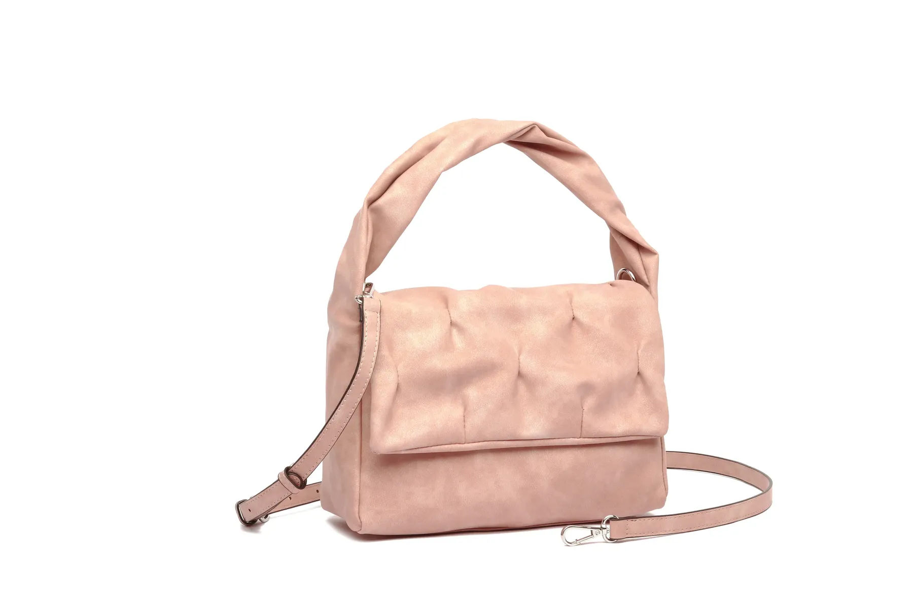

Сумка через плечо COLLEZIONE ALESSANDRO "Glamur" из слегка мерцающего мягкого материала, розовый