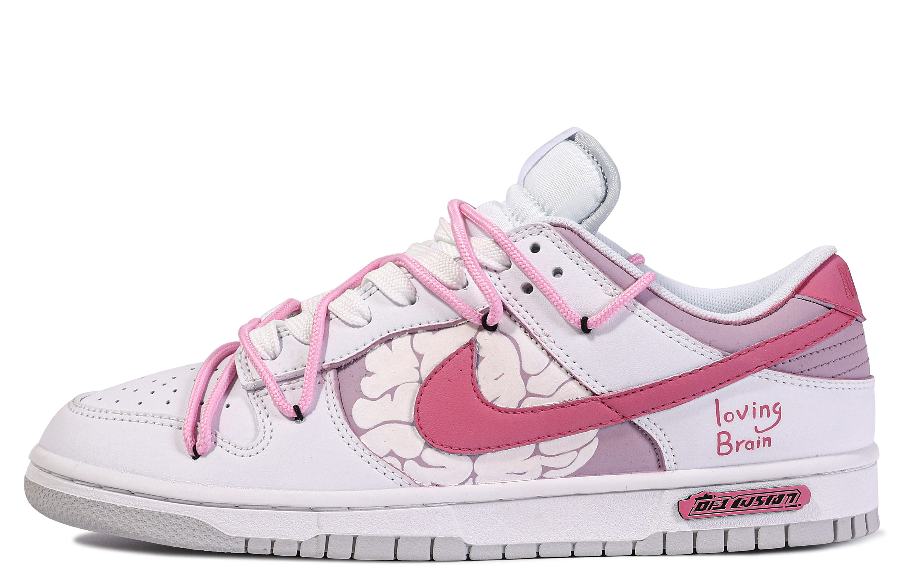 

Кроссовки Nike Dunk Skateboarding Shoes Men Low-top Pink/white, цвет Lotus Color