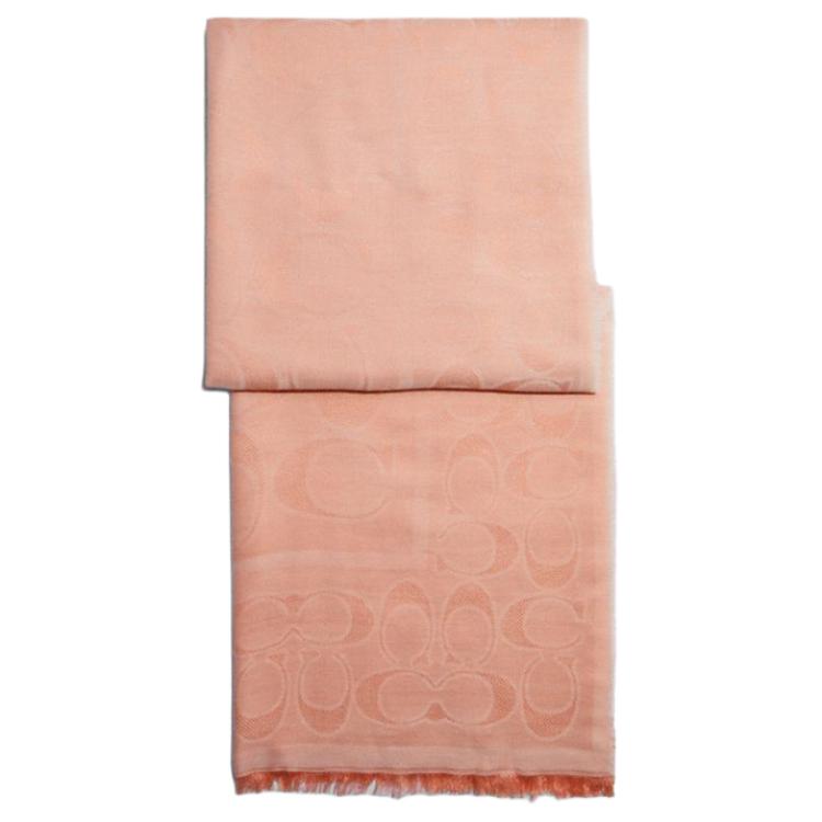 

COACH Вязкий вискозный шарф унисекс выцветший розовый, Faded Blush