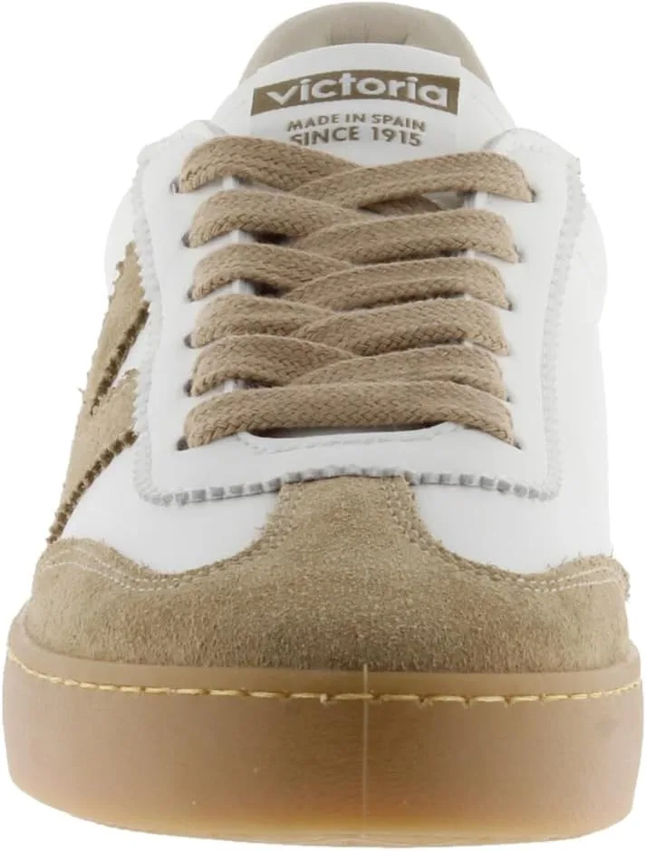 Велокроссовки Victoria Low-Top Unisex Berlin Ciclista, изготовленные из красивой натуральной кожи, в комплекте с шнурками в тон, для взрослых, бежевый — фото 3
