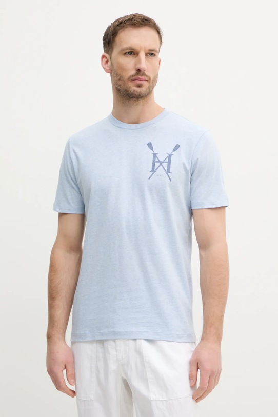 

Хлопковая футболка Hackett London, синий