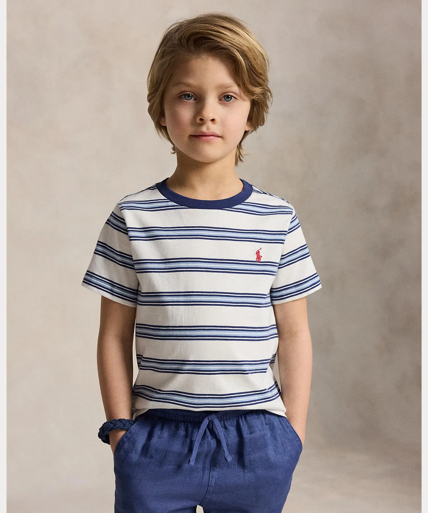 Детская футболка POLO RALPH LAUREN CHILDRENSWEAR с длинным рукавом в полоску