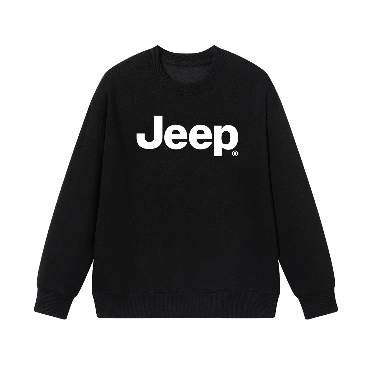 Детская толстовка с круглым вырезом утолщенная Jeep, new year красный fleece-lined — фото 4