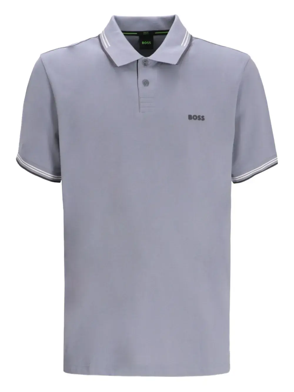 

Рубашка поло с контрастной отделкой Boss, синий