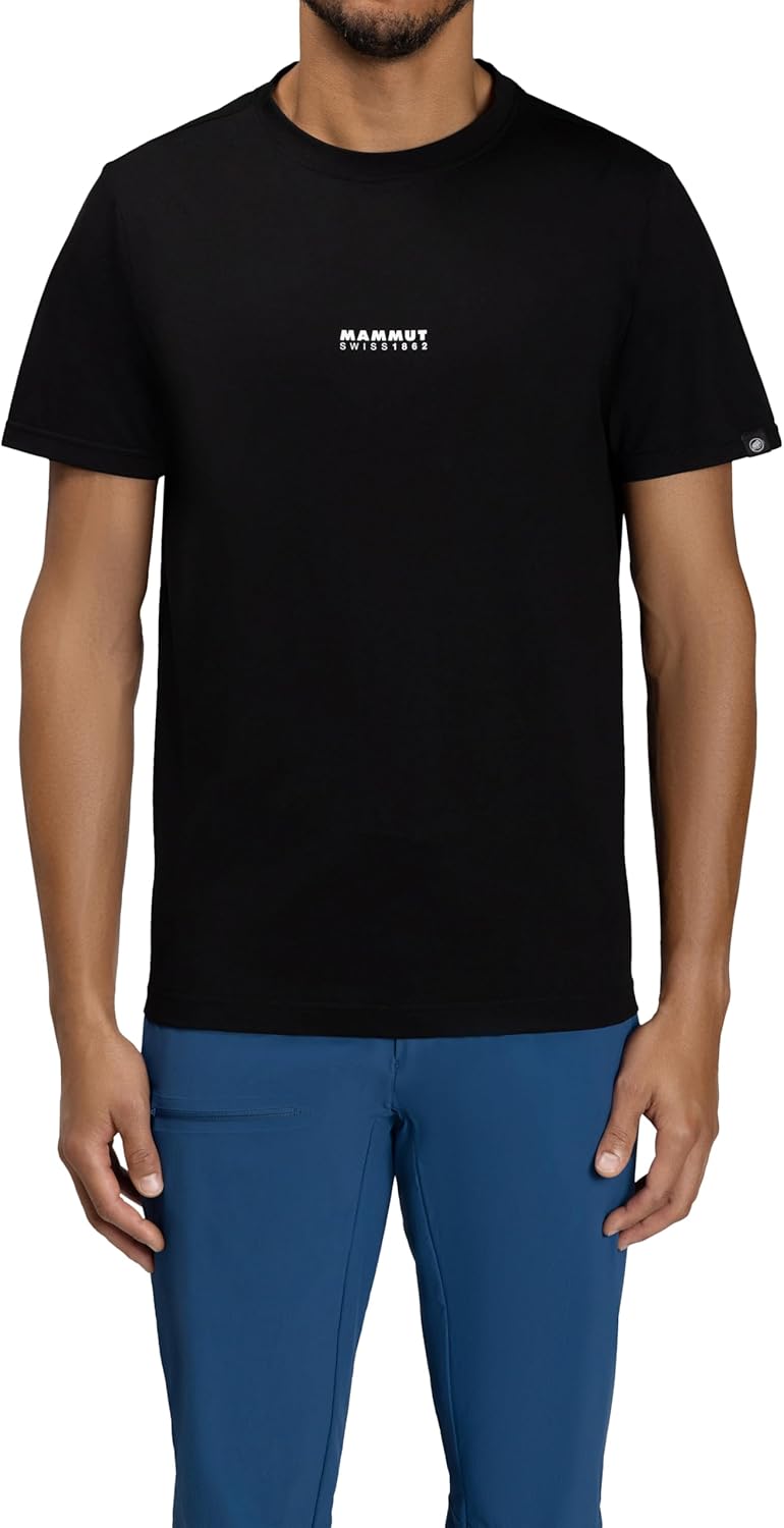 

Мужская футболка Mammut 1017-02012 QD с логотипом, азиатский крой, черный