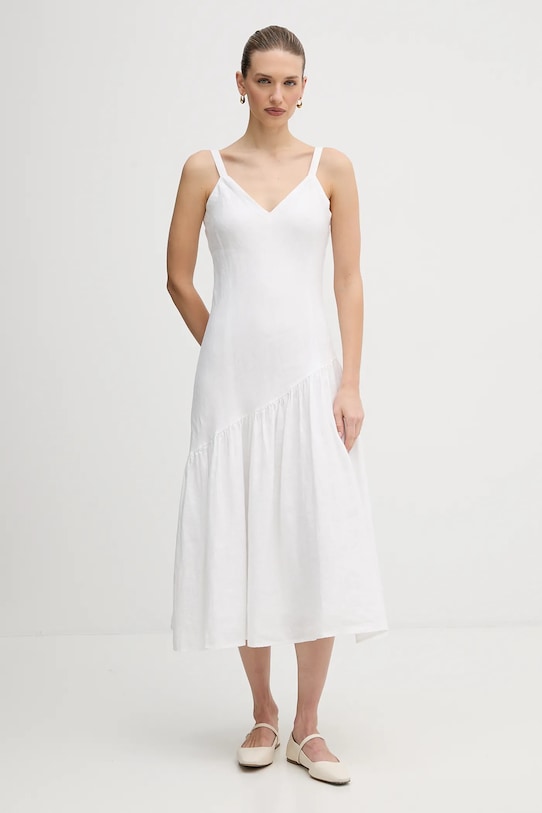 

Льняное платье DKNY, белый