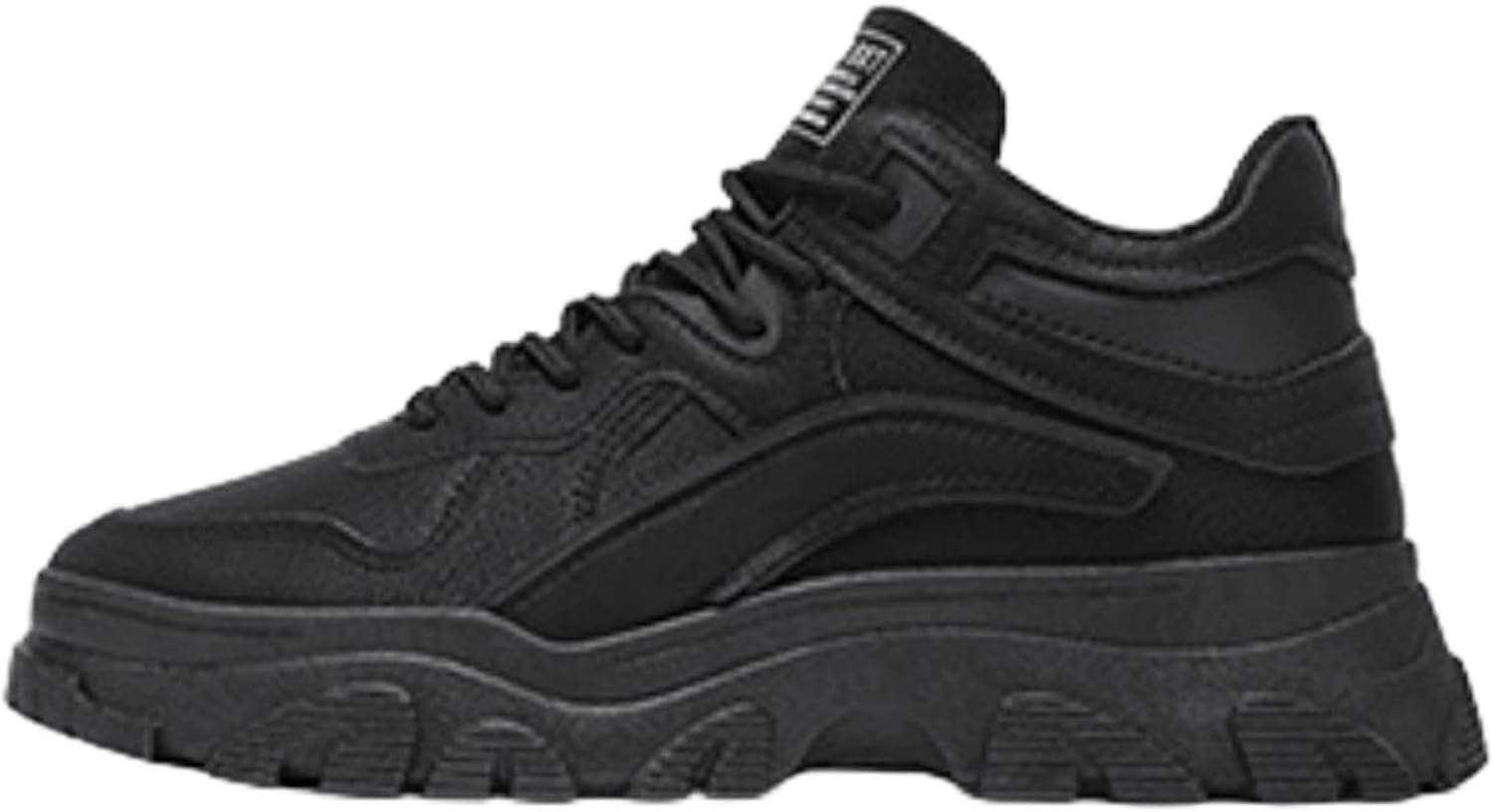 

Модные и прочные мужские повседневные кроссовки для ходьбы, легкие, с дышащей шнуровкой и дизайном в стиле «папа», идеально подходят для работы, занятий спортом и повседневной носки Houdbdol, черный