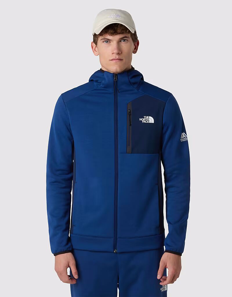 

Флисовая кофта North Face Mountain с капюшоном и застежкой-молнией The North Face, синий/темно-синий
