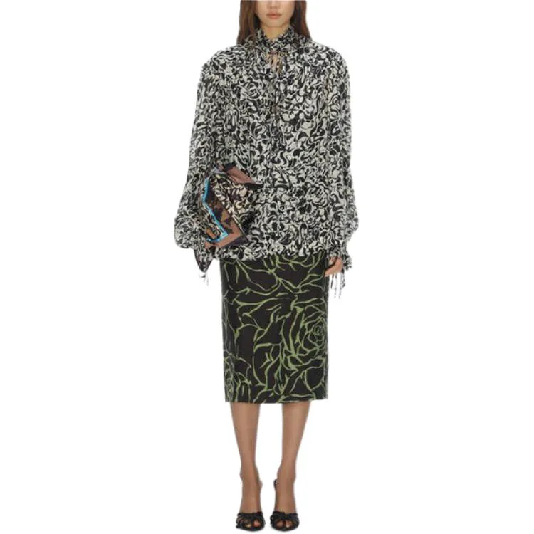 

SS26 Casual Long Skirt Women's DRIES VAN NOTEN, черный