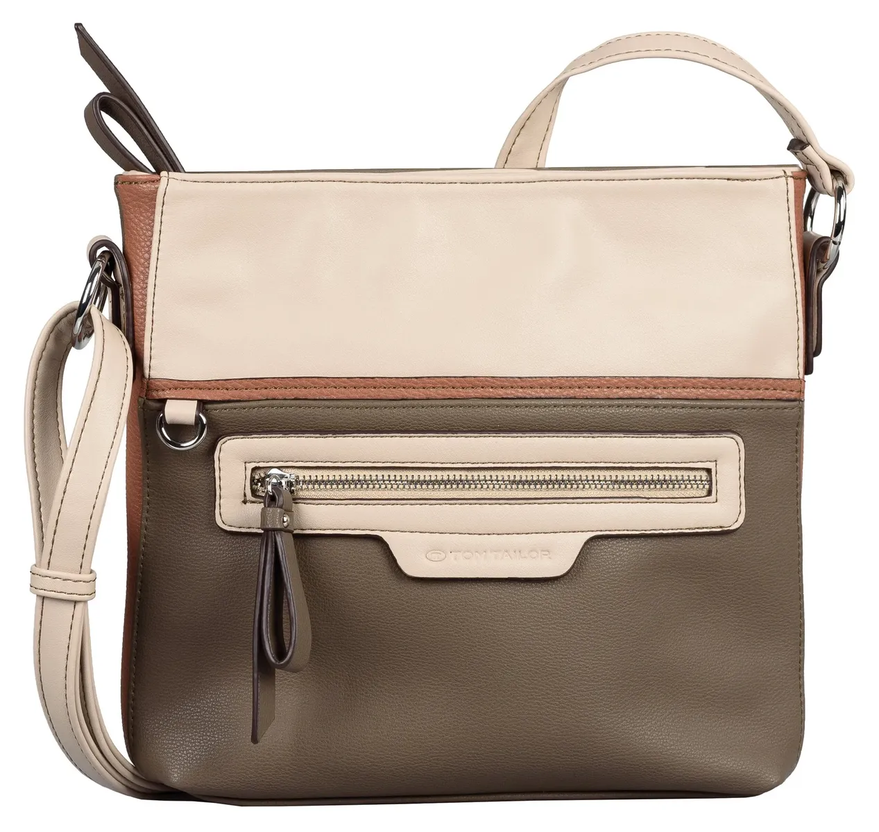 

Сумка через плечо TOM TAILOR "Cross Bag S", с задним отделением на молнии, коричневый