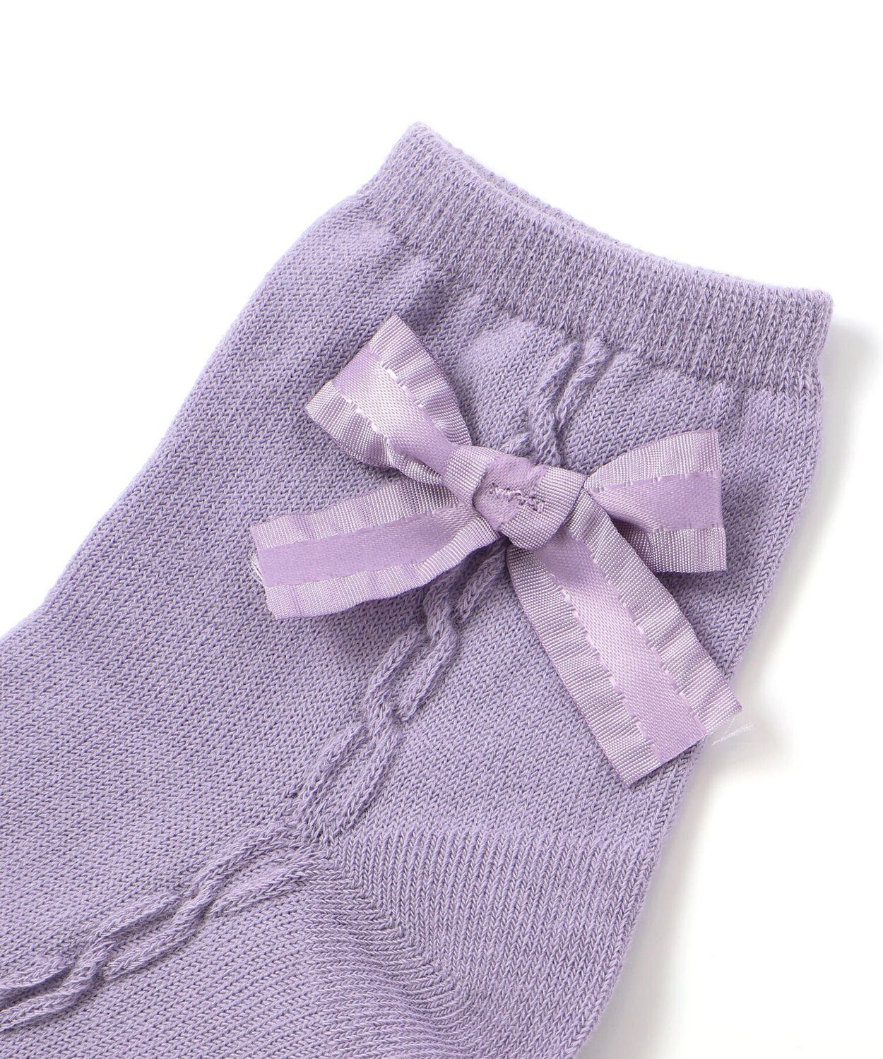 Носки Ribbon Motif Cable Line Crew Socks (11~24 см) BeBe, Purple — фото 2