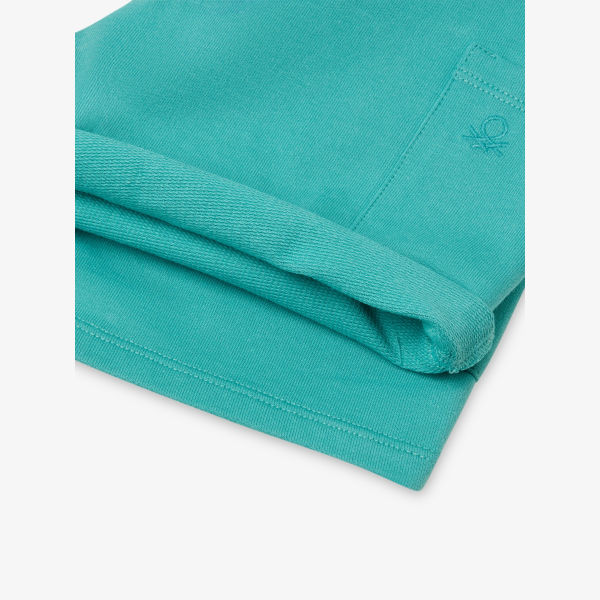 Шорты Benetton с логотипом вышивкой и карманами, синий — фото 2
