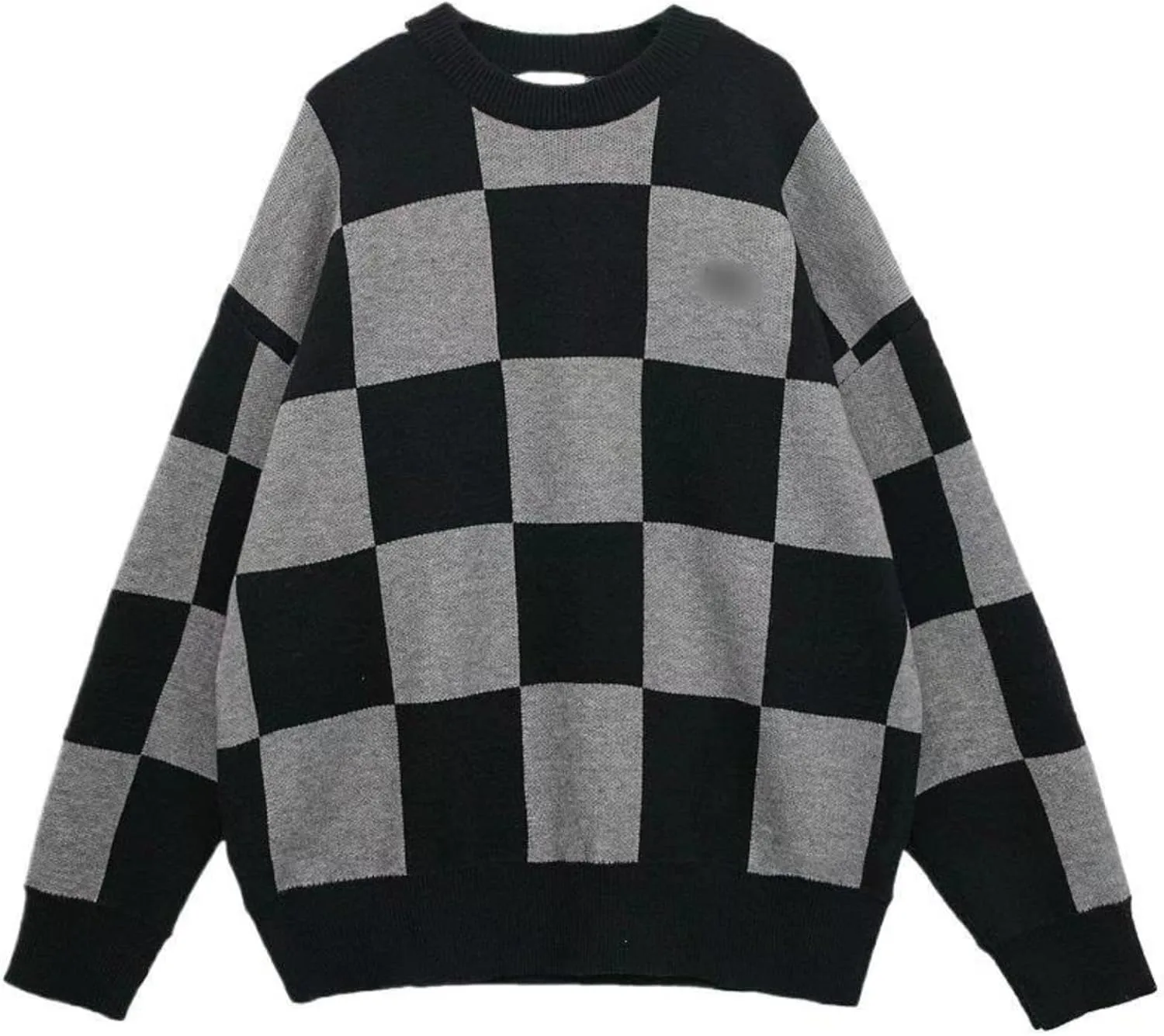

Мужской свитер в клетку с длинным рукавом, контрастный дизайн, для осени и зимы GDAZMB