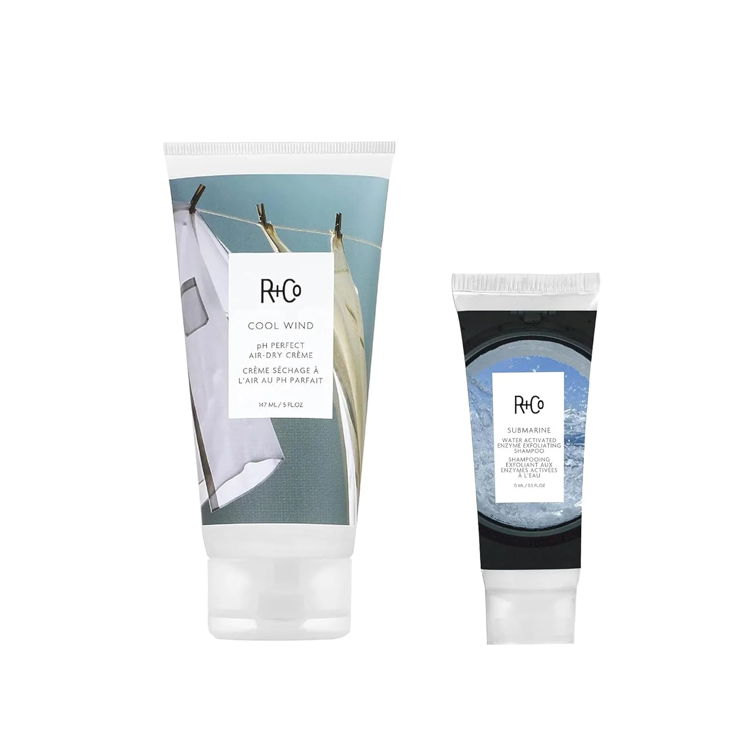 Крем для сухих волос R+Co Cool Wind pH Perfect | Увлажняет, укрощает и смягчает | Веганский продукт, не тестируется на животных | 148 мл + 14,8 мл (2 шт.)