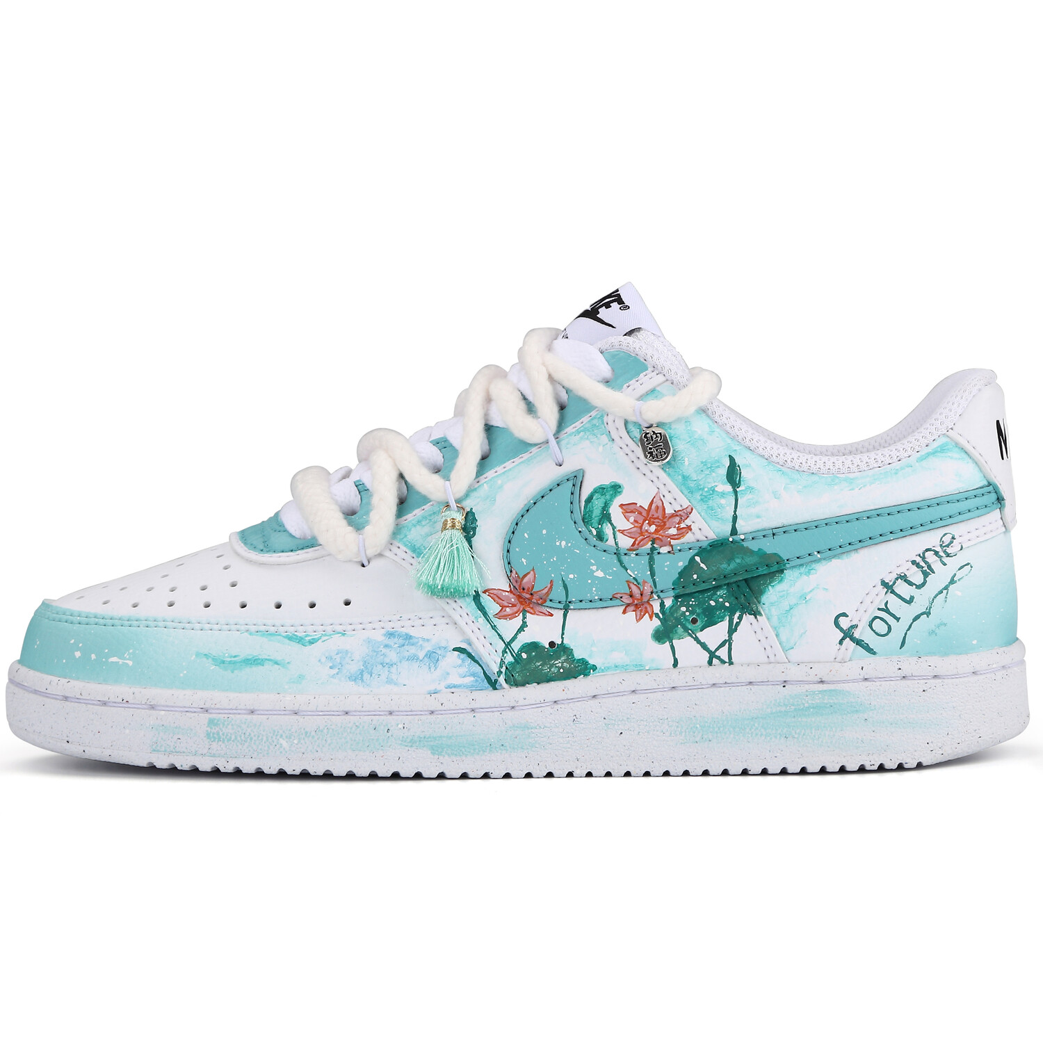 

Кроссовки Nike Court Vision 1 Skateboarding Shoes Women's Low-top Red, голубой, Синий, Кроссовки Nike Court Vision 1 Skateboarding Shoes Women's Low-top Red, голубой