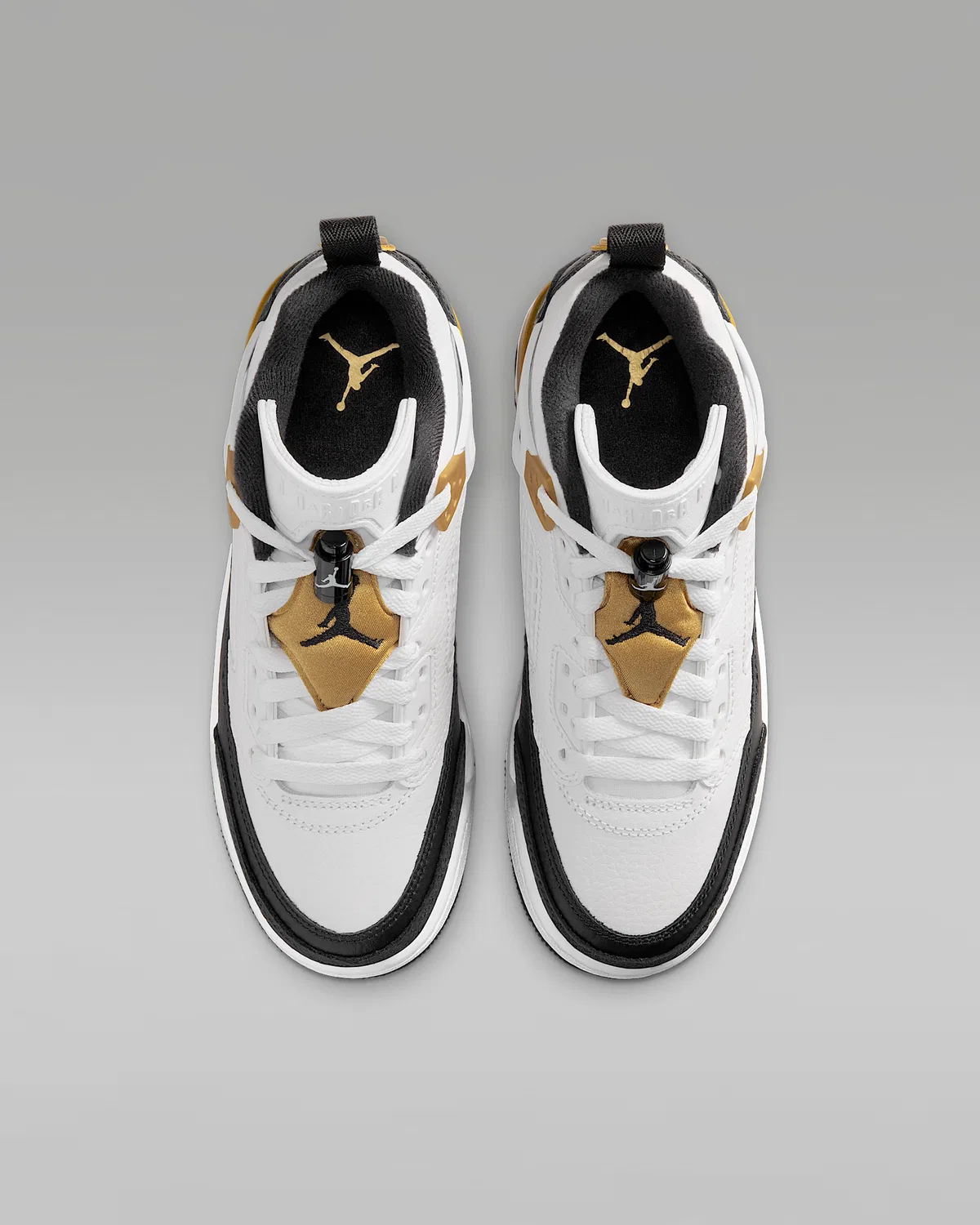 Детские кроссовки Jordan Spizike Low, White/Metallic Gold/Black — фото 4