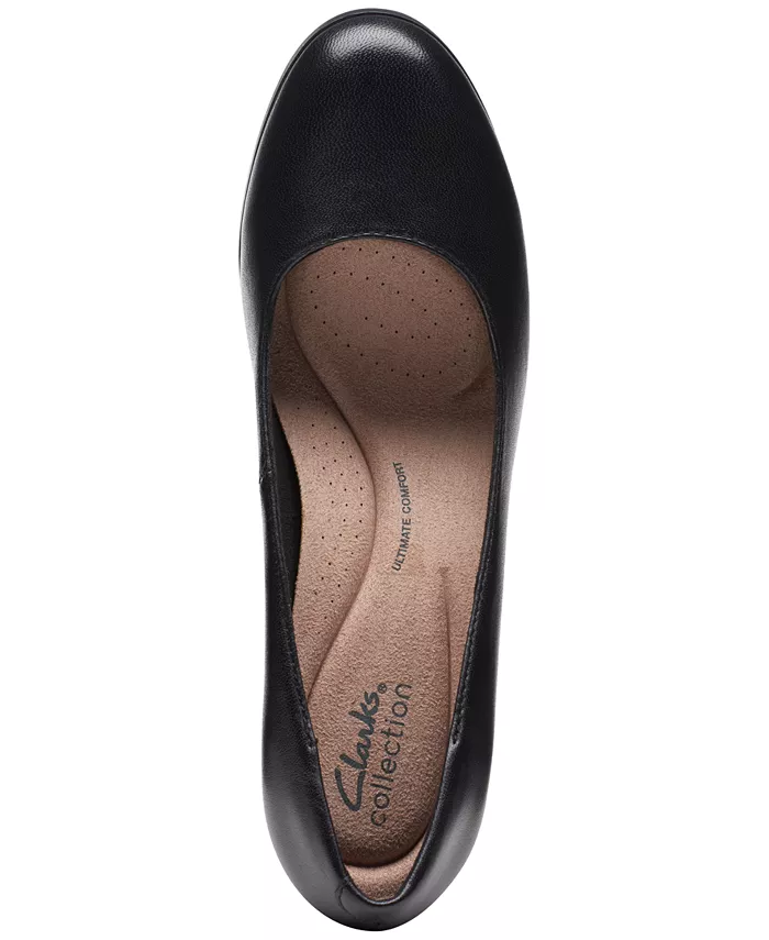 Женские платформенные туфли-лодочки Bayla Skip Slip-On Clarks, черный — фото 2