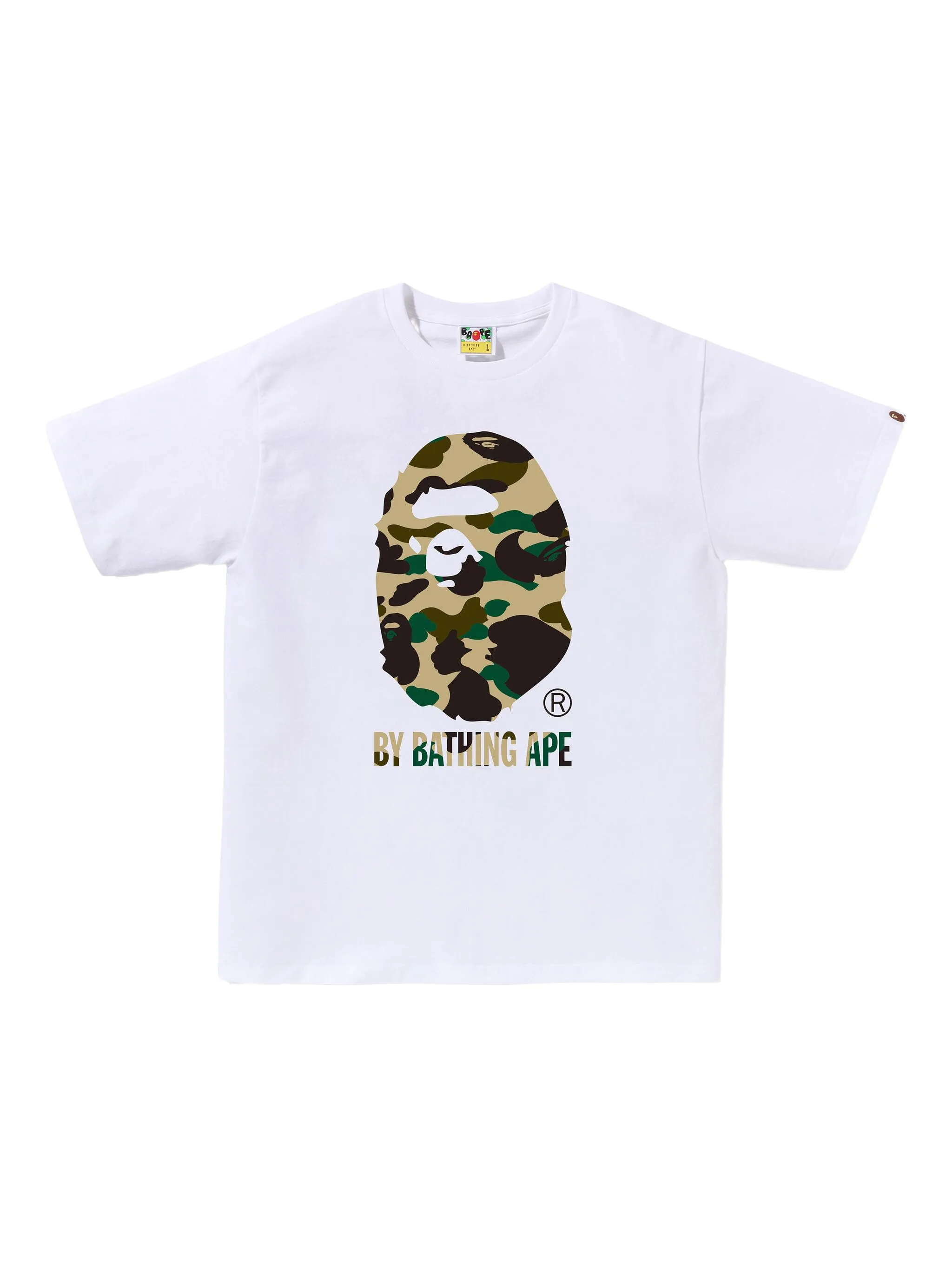 

Футболка с камуфляжным принтом и логотипом A Bathing Ape, белый