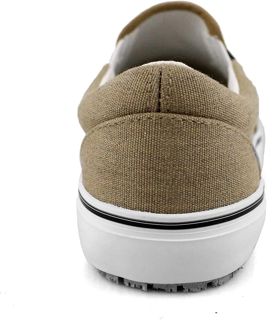 Laforst Mens Sunbrella Cotton Upper Nonslip Slip On Flat Fashion Shoes, хаки — фото 2